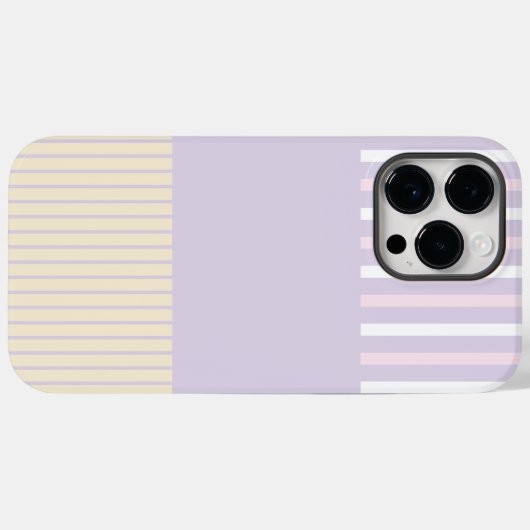 Kleurenstrepen - Pastel Roze, Geel en Paars Case-Mate iPhone Case (Achterkant (horizontaal))