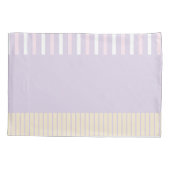 Kleurenstrepen - Pastel Roze, Geel en Paars Kussensloop (Achterkant-Links)