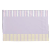 Kleurenstrepen - Pastel Roze, Geel en Paars Kussensloop (Achterkant-Rechts)