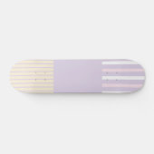 Kleurenstrepen - Pastel Roze, Geel en Paars Persoonlijk Skateboard (Horizontaal)