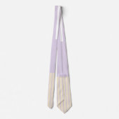 Kleurenstrepen - Pastel Roze, Geel en Paars Stropdas (Achterkant)