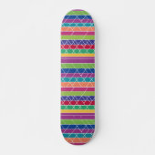 Kleurenstrepen Persoonlijk Skateboard (Voorkant)