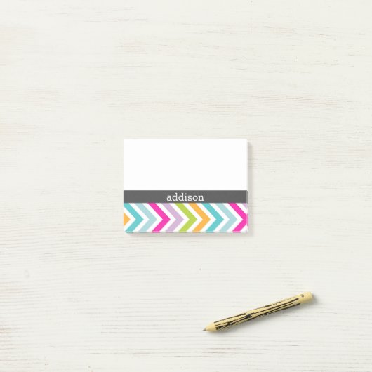 Kleurenstrepen Post-it® Notes (Op bureau)