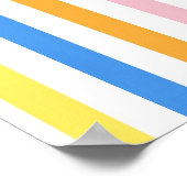 Kleurenstrepen Poster (Hoek)
