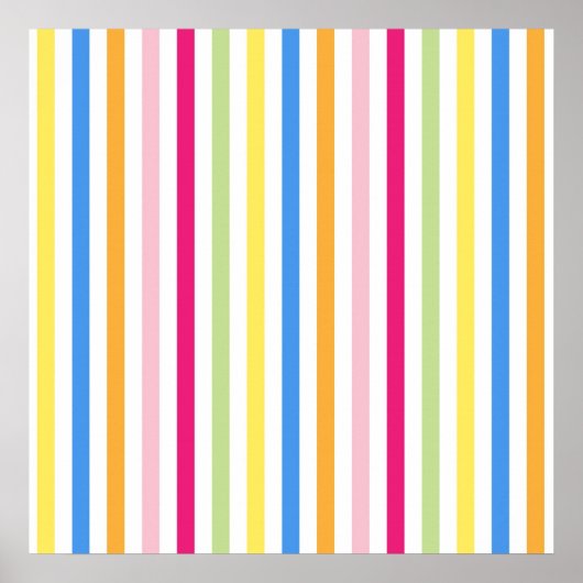 Kleurenstrepen Poster (Voorkant)