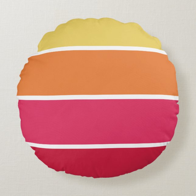 Kleurenstrepen Rond Kussen (Voorkant)