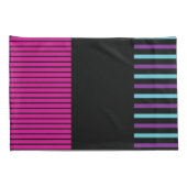 Kleurenstrepen - Roze, Paars, blauw en zwart Kussensloop (Achterkant-Rechts)