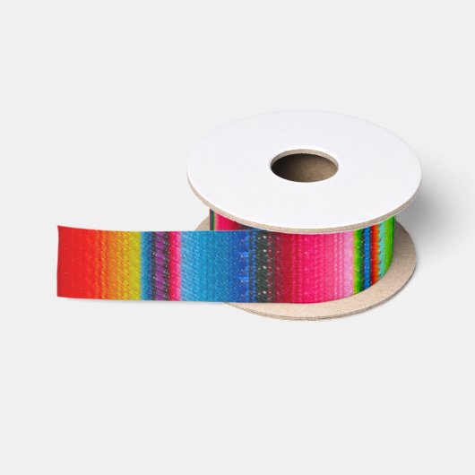 Kleurenstrepen Satijnen Lint (Spoel)