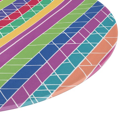 Kleurenstrepen Snijplank (Hoek)