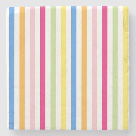 Kleurenstrepen Stenen Onderzetter (Voorkant)
