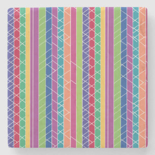Kleurenstrepen Stenen Onderzetter