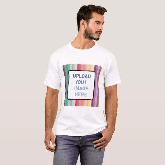 Kleurenstrepen T-shirt (Voorkant volledig)