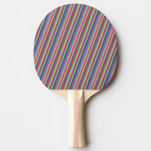 Kleurenstrepen Tafeltennisbatje (Voorkant)
