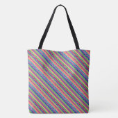 Kleurenstrepen Tote Bag (Achterkant)