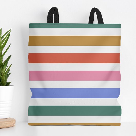 Kleurenstrepen Tote Bag