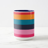Kleurenstrepen Tweekleurige Koffiemok (Center)