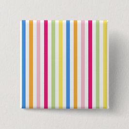 Kleurenstrepen Vierkante Button 5,1 Cm