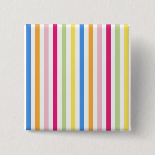 Kleurenstrepen Vierkante Button 5,1 Cm (Voorkant)