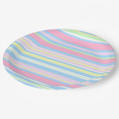 Kleurenstrepen voor pasta's papieren bordje (Gekanteld)