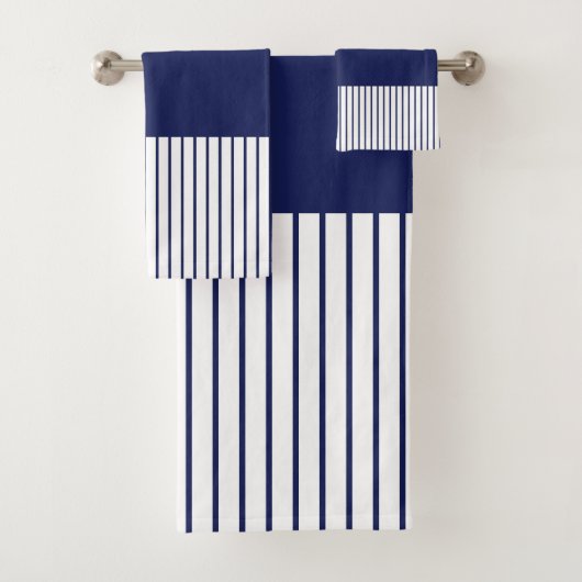 Kleurenstrepen voor Pop - blauw en wit Bad Handdoek (Insitu)