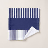 Kleurenstrepen voor Pop - blauw en wit Bad Handdoek (Wasdoekje)