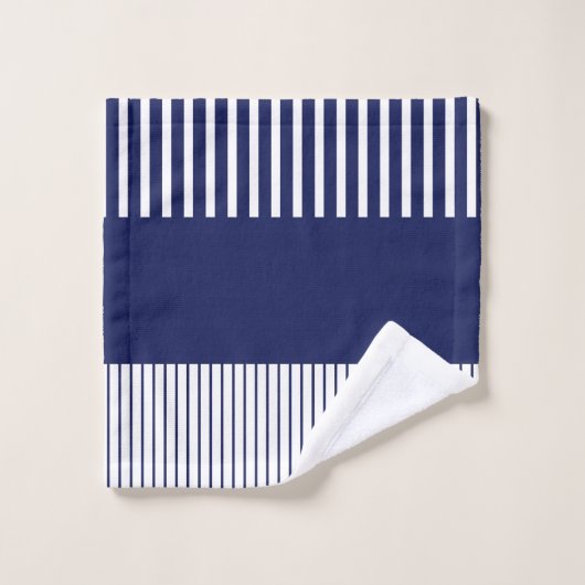Kleurenstrepen voor Pop - blauw en wit Bad Handdoek (Wasdoekje)