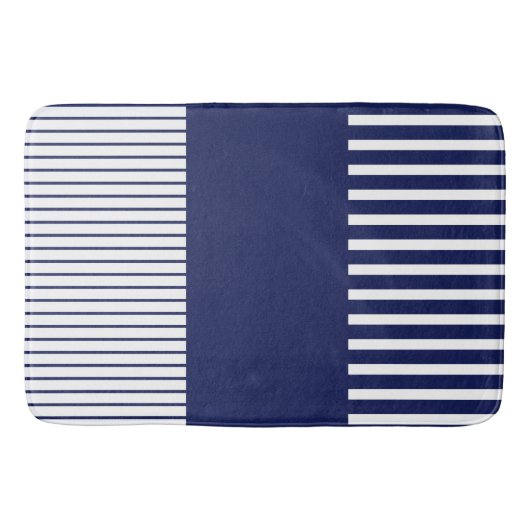 Kleurenstrepen voor Pop - blauw en wit Badmat (Voorkant)