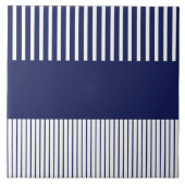 Kleurenstrepen voor Pop - blauw en wit Tegeltje (Voorkant)