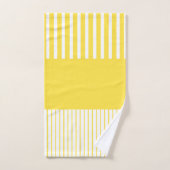 Kleurenstrepen voor Pop - Lemon Geel en wit Bad Handdoek (Handdoek)