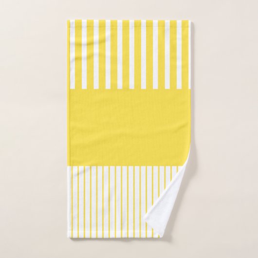 Kleurenstrepen voor Pop - Lemon Geel en wit Bad Handdoek (Handdoek)
