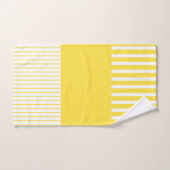 Kleurenstrepen voor Pop - Lemon Geel en wit Bad Handdoek (Handdoek)
