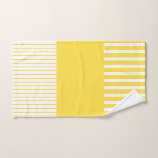 Kleurenstrepen voor Pop - Lemon Geel en wit Bad Handdoek (Handdoek)