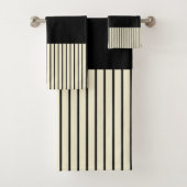 Kleurenstrepen voor Pop - Rood en crème Bad Handdoek (Insitu)