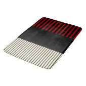 Kleurenstrepen voor Pop - Rood en crème Badmat (Gekanteld)