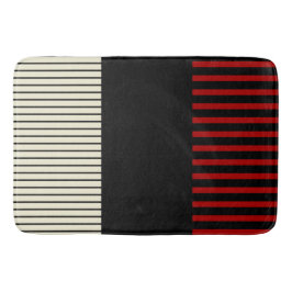 Kleurenstrepen voor Pop - Rood en crème Badmat