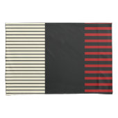 Kleurenstrepen voor Pop - Rood en crème Kussensloop (Voorkant-Rechts)