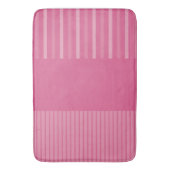Kleurenstrepen voor Pop - Roze Badmat (Voorkant Verticaal)