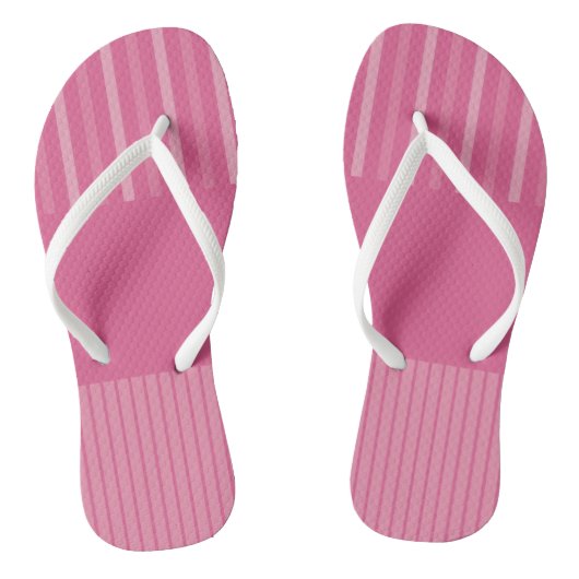 Kleurenstrepen voor Pop - Roze Teenslippers (Voetbed)