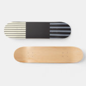 Kleurenstrepen voor Pop - zwart, grijs en crème Persoonlijk Skateboard (Horizontaal)