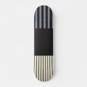 Kleurenstrepen voor Pop - zwart, grijs en crème Persoonlijk Skateboard (Voorkant)