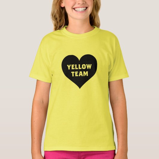 Kleurenstrijd Geel Team T-shirt (Voorkant)
