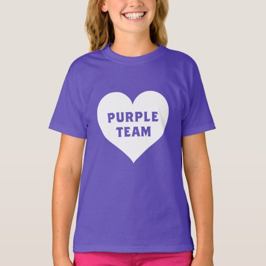 Kleurenstrijd Paars Team Shirt (Voorkant)