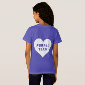 Kleurenstrijd Paars Team T-shirt (Achterkant volledig)
