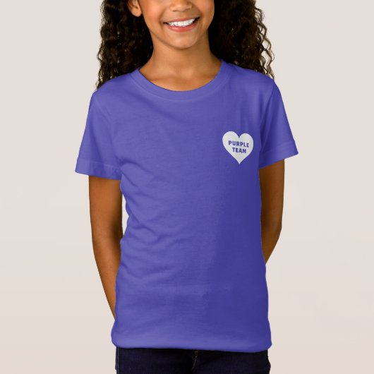 Kleurenstrijd Paars Team T-shirt (Voorkant)