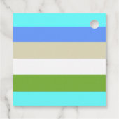 Kleurenstrips voor het strand van Sint Maarten Bedankjes Labels (Achterkant)