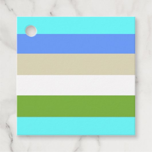 Kleurenstrips voor het strand van Sint Maarten Bedankjes Labels (Voorkant)