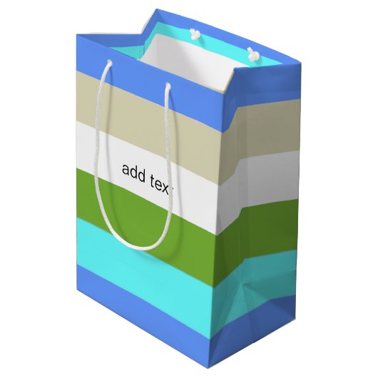 Kleurenstrips voor het strand van Sint Maarten Medium Cadeauzakje (Achterkant Gekanteld)