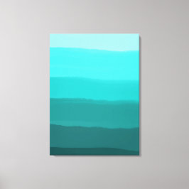 Kleurenstrips voor water- en hemelblauw canvas afdruk