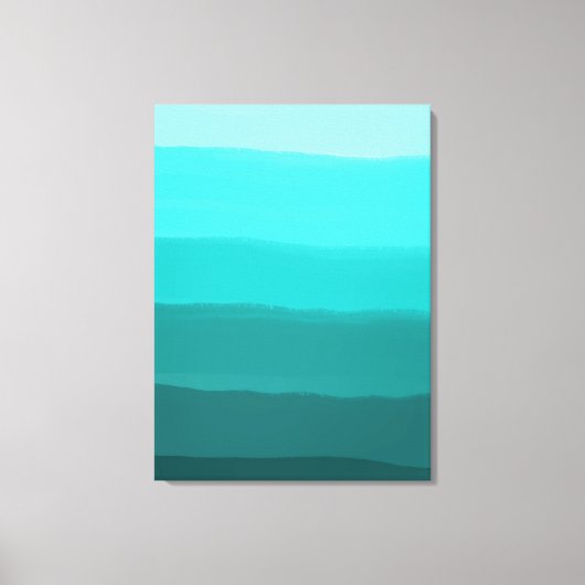 Kleurenstrips voor water- en hemelblauw canvas afdruk (Voorkant)