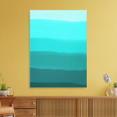 Kleurenstrips voor water- en hemelblauw canvas afdruk (Insitu (Woonkamer))